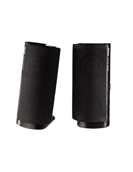 Hama | Altavoz estéreo con conexión USB A y Jack de 3,5mm, control de volumen integrado, color negro.