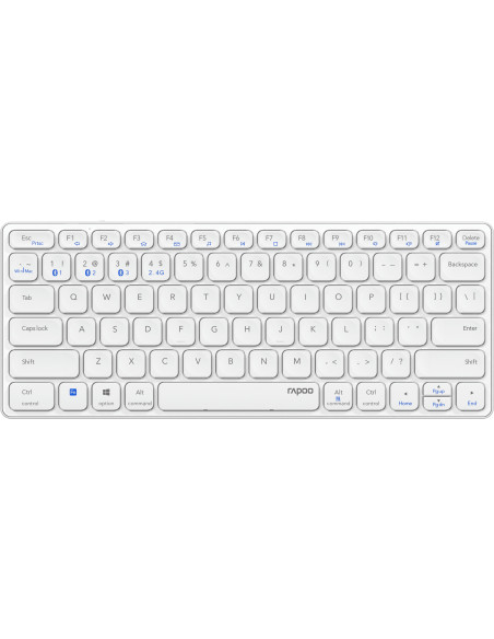 Rapoo E9600M teclado Universal Bluetooth QWERTY Blanco