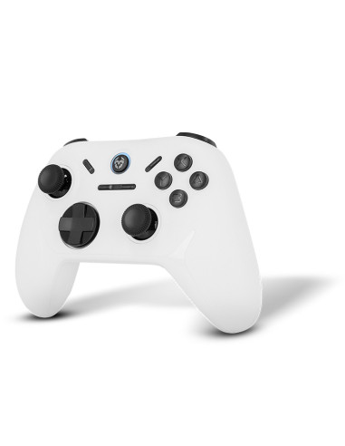 Krom Kadoer Blanco Bluetooth USB Gamepad Analógico Digital Android, Nintendo Switch, Nintendo Switch 2, PC, iOS
