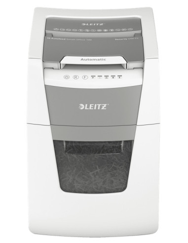 Leitz 80110000 triturador de papel Corte cruzado 55 dB 22 cm Gris, Blanco