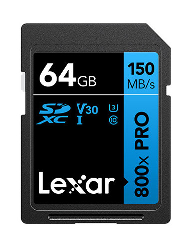 Lexar High-Performance 800xPRO 64 GB SDXC UHS-I Clase 10