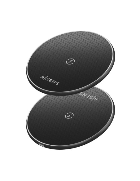 AISENS Cargador Inalambrico USB-C 15W Para Movil, Negro