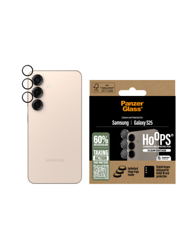 PanzerGlass ® Hoops® Camera Lens Protector Transparent Samsung Galaxy S25 Protector de pantalla 1 pieza(s)