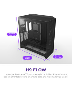 NZXT H9 Flow Midi Tower Negro 2