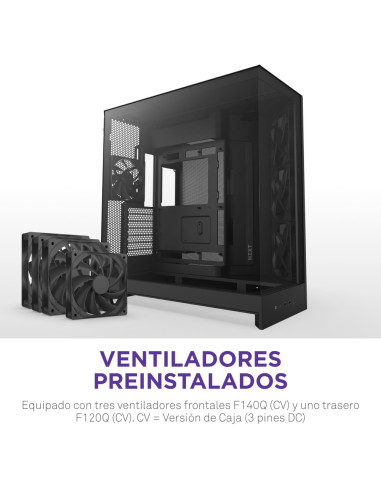 NZXT H9 Flow Midi Tower Negro