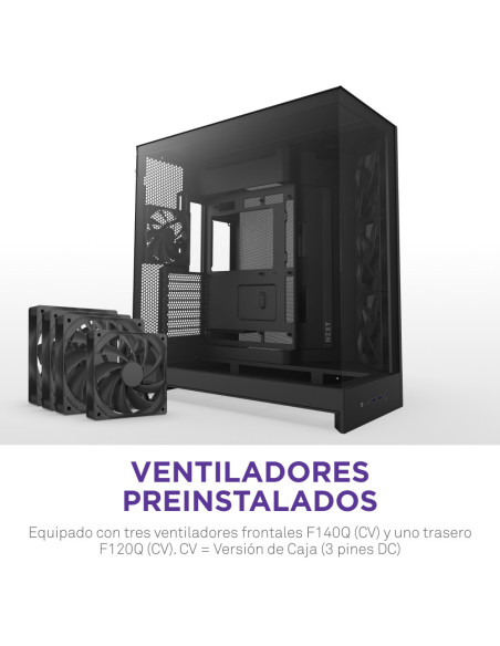 NZXT H9 Flow Midi Tower Negro