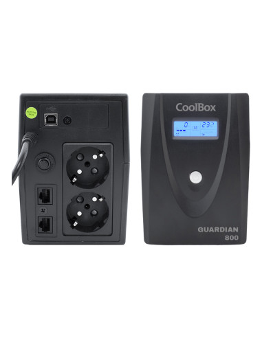 CoolBox SAI GUARDIAN3 LCD 800VA 480W 2 SCHUKOS + SOFTWARE