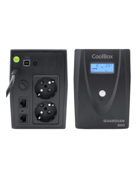 CoolBox SAI GUARDIAN3 LCD 800VA 480W 2 SCHUKOS + SOFTWARE
