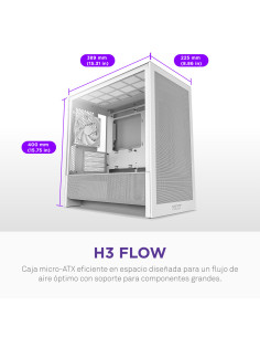 NZXT H9 H3 Flow Midi Tower Blanco 2