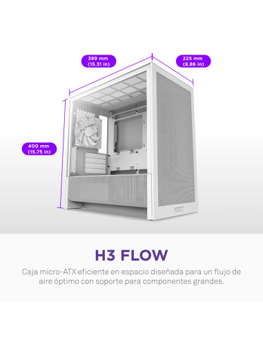 NZXT H9 H3 Flow Midi Tower Blanco