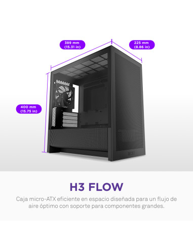 NZXT H9 H3 Flow Midi Tower Negro