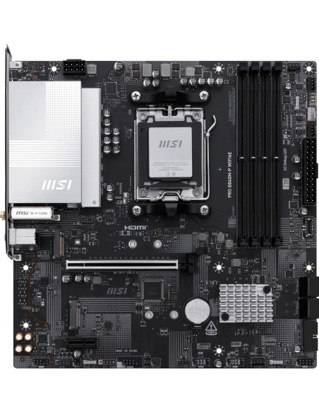 MSI PRO B840M-P WIFI6E placa base AMD B840 Zócalo AM5 micro ATX