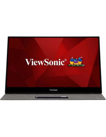 Viewsonic TD1655 pantalla para PC 39,6 cm (15.6") 1920 x 1080 Pixeles Full HD LED Pantalla táctil Multi-usuario Negro, Plata