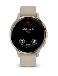 Garmin Venu 3S 3,05 cm (1.2") AMOLED 41 mm Digital 390 x 390 Pixeles Pantalla táctil Oro, Gris Wifi GPS (satélite) 2