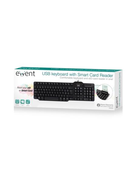 Ewent EW3252 teclado Hogar USB QWERTY Español Negro