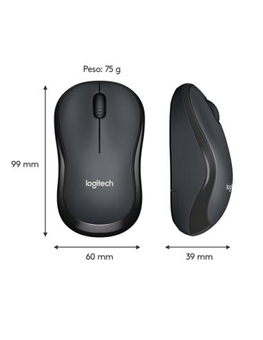 Logitech M220 Silent ratón Oficina Ambidextro RF inalámbrico Óptico 1000 DPI