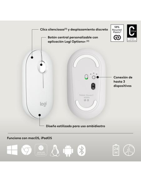 Logitech 910-007013 ratón Viajes Ambidextro RF Wireless + Bluetooth Óptico 4000 DPI