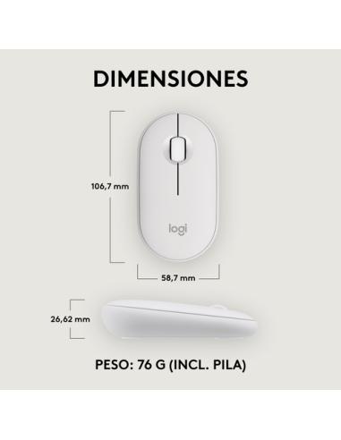 Logitech 910-007013 ratón Viajes Ambidextro RF Wireless + Bluetooth Óptico 4000 DPI