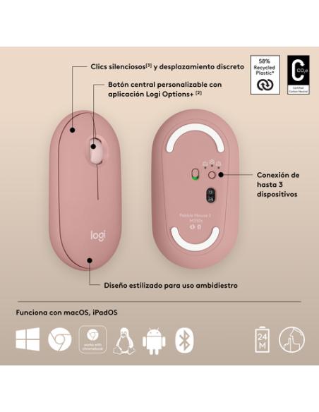 Logitech 910-007014 ratón Viajes Ambidextro RF Wireless + Bluetooth Óptico 4000 DPI