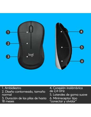 Logitech 920-008680 teclado Ratón incluido Universal RF inalámbrico QWERTY Español Negro, Blanco