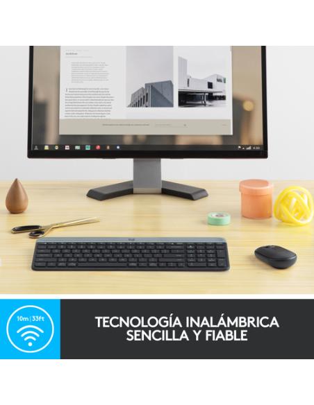 Logitech 920-009198 teclado Ratón incluido Universal RF inalámbrico QWERTY Español Grafito