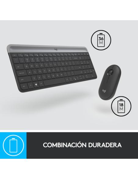 Logitech 920-009198 teclado Ratón incluido Universal RF inalámbrico QWERTY Español Grafito