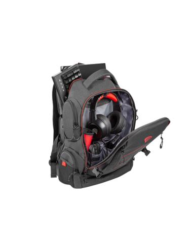 GENESIS Pallad 550 43,9 cm (17.3") Mochila Negro, Rojo