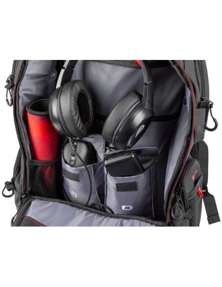 GENESIS Pallad 550 43,9 cm (17.3") Mochila Negro, Rojo