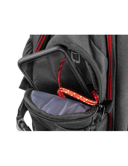 GENESIS Pallad 550 43,9 cm (17.3") Mochila Negro, Rojo