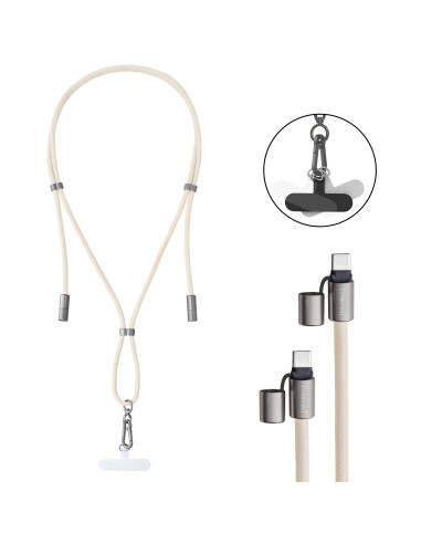 Intenso Handykette als Lade- + Datenkabel USB-C bis 1,65m beige cable USB USB C