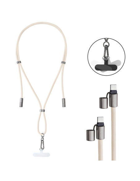 Intenso Handykette als Lade- + Datenkabel USB-C bis 1,65m beige cable USB USB C