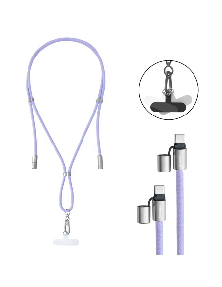 Intenso Handykette als Lade- + Datenkabel USB-C bis 1,65m lila cable USB USB C Púrpura