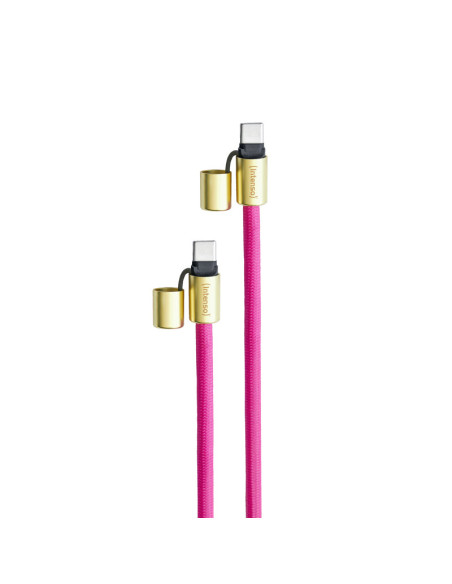 Intenso Handykette als Lade- + Datenkabel USB-C bis 1,65m neon pink cable USB USB C Rosa