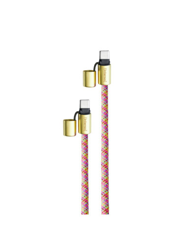 Intenso Handykette als Lade- + Datenkabel USB-C bis 1,65m neon mix cable USB USB C Multicolor