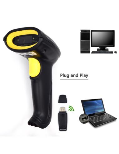 Ewent EW3430 lector de código de barras Lector de códigos de barras portátil 1D LED Negro