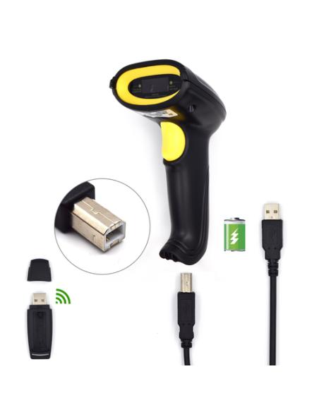 Ewent EW3430 lector de código de barras Lector de códigos de barras portátil 1D LED Negro