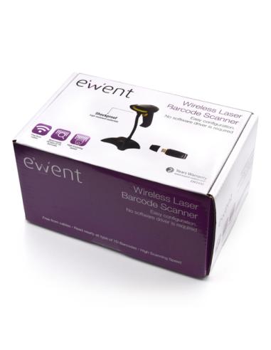 Ewent EW3430 lector de código de barras Lector de códigos de barras portátil 1D LED Negro