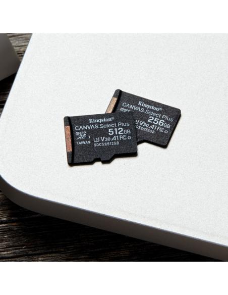 Kingston Technology Canvas Select Tarjeta micSDXC Plus 100R A1 C10 de 512 GB + ADP