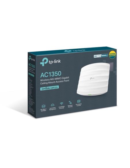 TP-Link Omada EAP225 punto de acceso inalámbrico 1350 Mbit/s Blanco Energía sobre Ethernet (PoE)