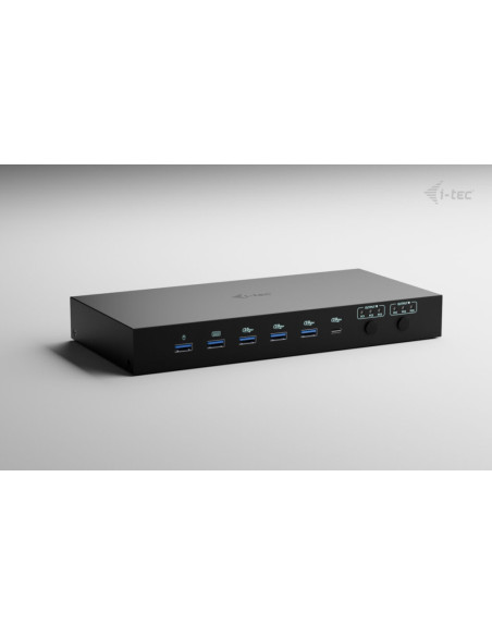 i-tec USB-C KVM Dock PRO for Three Hosts, Dual Video, with 2x Power Delivery, max 92W