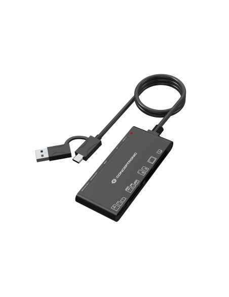 Conceptronic BIAN10B lector de tarjeta USB 3.2 Gen 1 (3.1 Gen 1) Type-A Type-C Negro