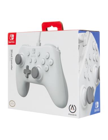 PowerA 1517033-01 mando y volante Gris, Blanco USB Gamepad Analógico Nintendo Switch