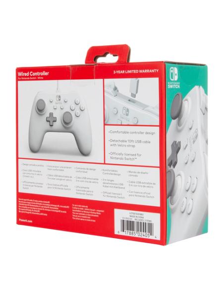 PowerA 1517033-01 mando y volante Gris, Blanco USB Gamepad Analógico Nintendo Switch