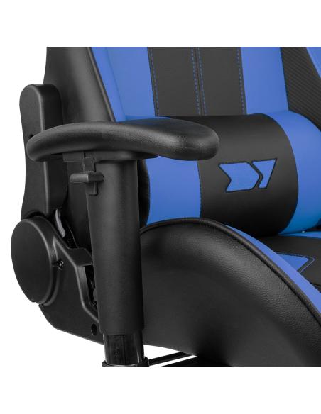 DRIFT DR90V8BL silla para videojuegos Silla para videojuegos de PC Asiento acolchado Negro, Azul
