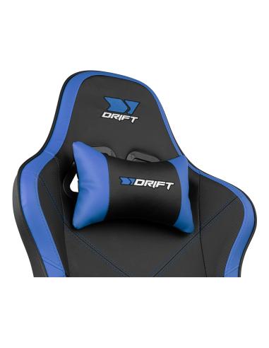 DRIFT DR90V8BL silla para videojuegos Silla para videojuegos de PC Asiento acolchado Negro, Azul