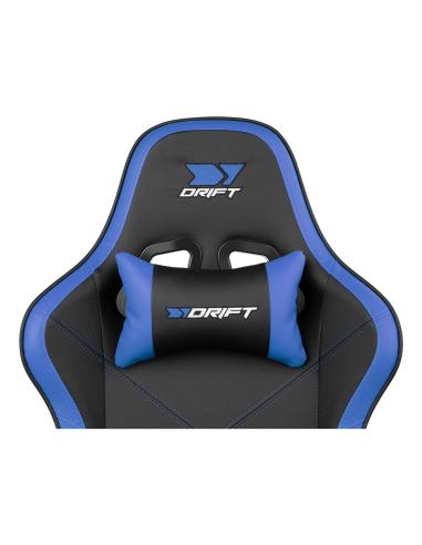 DRIFT DR90V8BL silla para videojuegos Silla para videojuegos de PC Asiento acolchado Negro, Azul