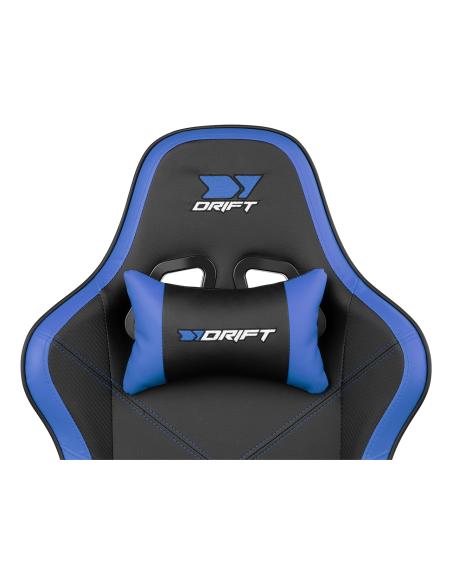 DRIFT DR90V8BL silla para videojuegos Silla para videojuegos de PC Asiento acolchado Negro, Azul