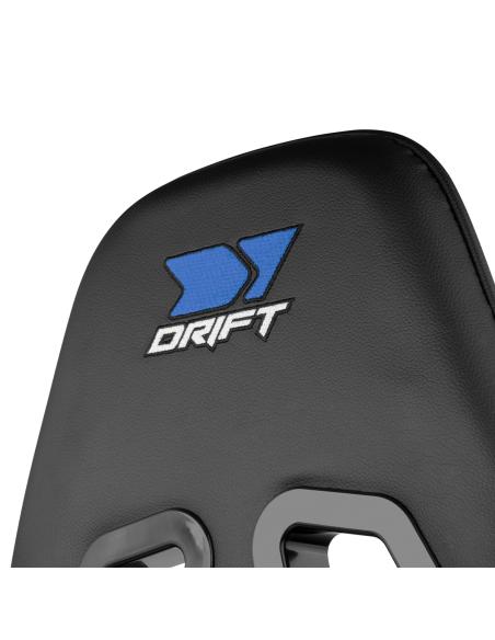 DRIFT DR90V8BL silla para videojuegos Silla para videojuegos de PC Asiento acolchado Negro, Azul