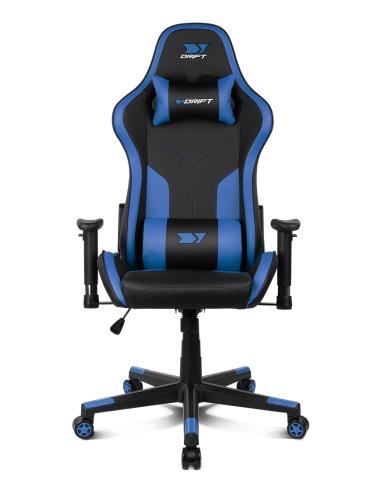 DRIFT DR90V8BL silla para videojuegos Silla para videojuegos de PC Asiento acolchado Negro, Azul