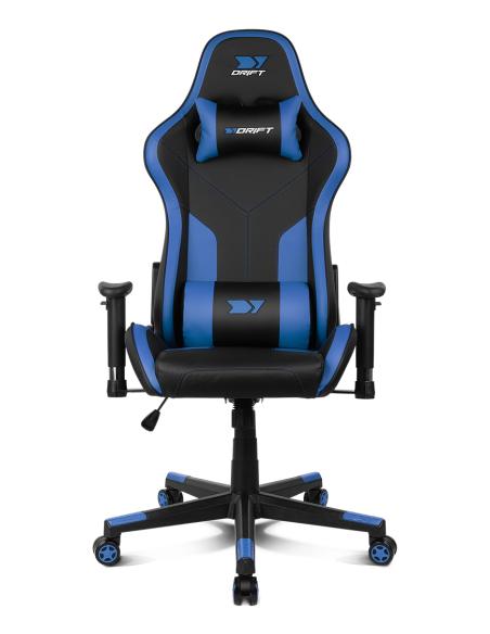 DRIFT DR90V8BL silla para videojuegos Silla para videojuegos de PC Asiento acolchado Negro, Azul
